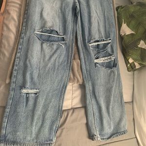 PLT Mid Wash Baggy Low Rise BF Jeans Size-US(8)